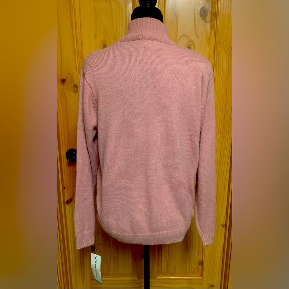 Vintage Alfred Dunner sweater w/embroidered flowers. NWT beautiful cond size L - Picture 2 of 5